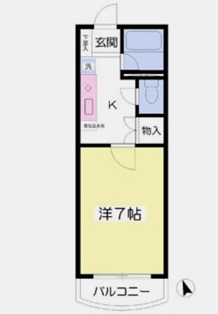 ピオーネ東光寺 Bの物件間取画像